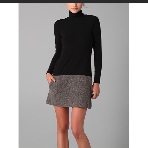 J. Crew Dresses & Skirts - Theory  turtle neck and wool skirted dress size M